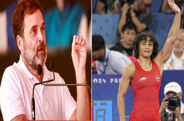 Vinesh Phogat की जीत पर बोले राहुल गांधी, चैंपियन जवाब मैदान से देते हैं -  rahul gandhi said on the victory of vinesh phogat-mobile