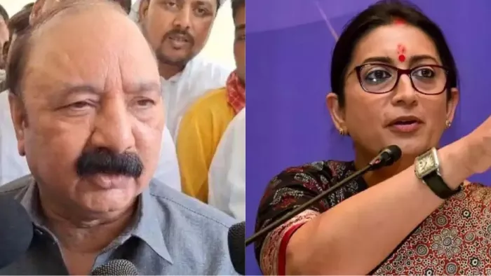 Amethi News : मतदान केंद्र के बाहर स्मृति ईरानी और किशोरी लाल शर्मा के बीच  नोक झोंक, दौड़े-दौड़े आए सारे अफसर- यह है पूरा मामला - Amethi News There  was an altercation