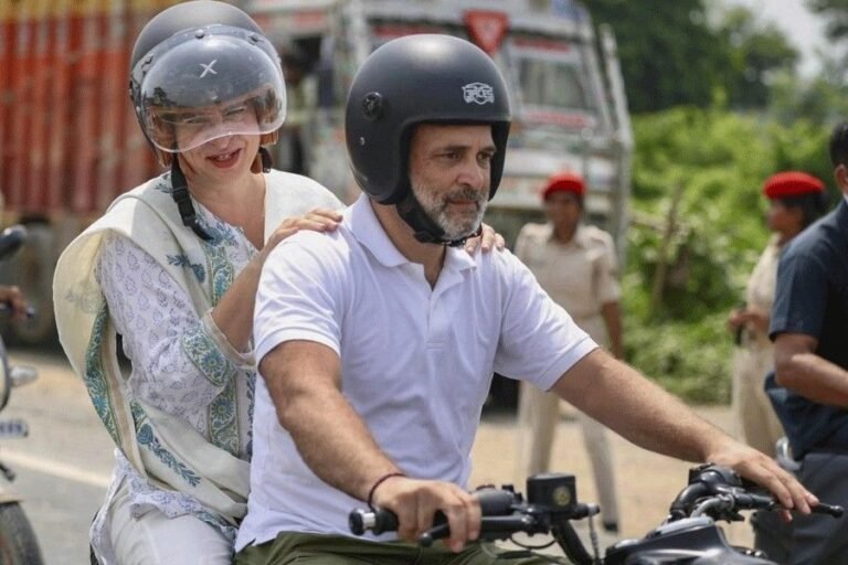 बिहार में बहन प्रियंका के साथ बुलेट पर निकले राहुल गांधी, वोट अधिकार यात्रा के दौरान केंद्र सरकार पर जमकर साधा निशाना