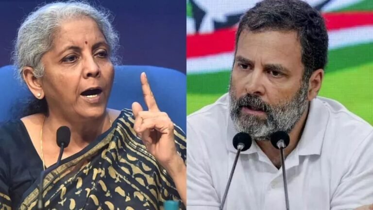 केंद्रीय वित्त मंत्री निर्मला सीतारमण ने राहुल गांधी की आलोचना की