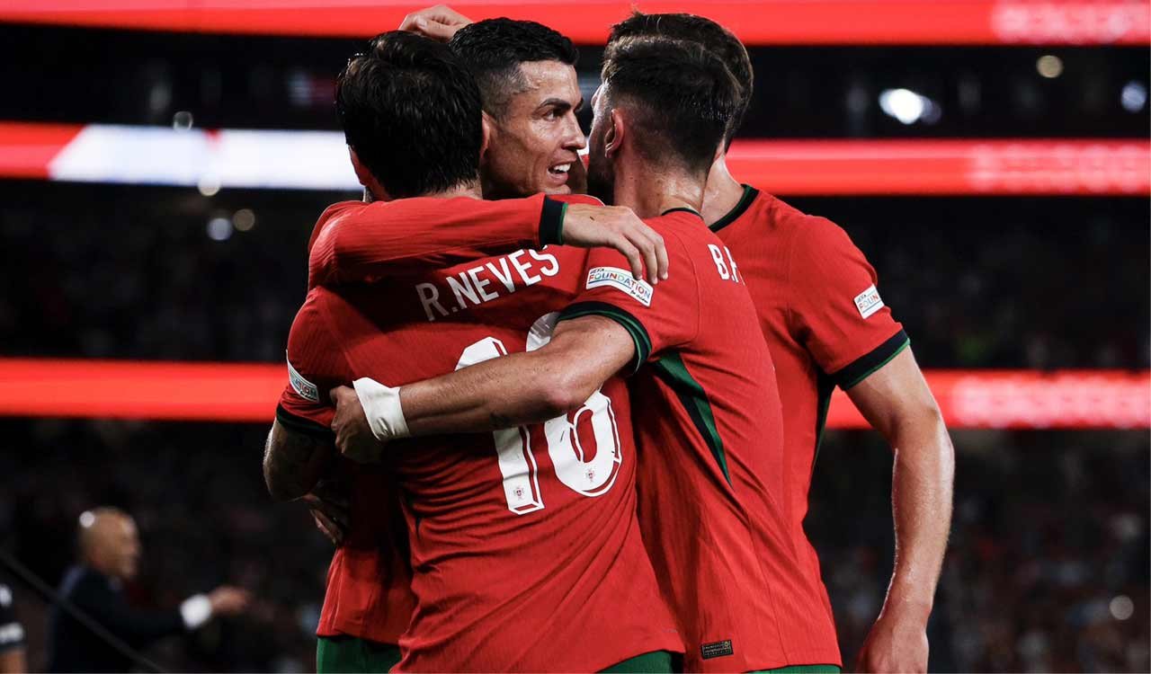 यूईएफए नेशंस लीग: रोनाल्डो के अंतिम क्षणों में किए गए गोल से पुर्तगाल को  स्कॉटलैंड-तेलंगाना पर जीत मिली