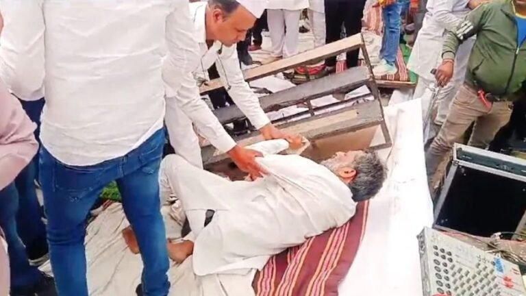 भोपाल में किसान कांग्रेस के प्रदर्शन के दौरान मंच टूटा, कई नेता घायल, पुलिस ने प्रदर्शनकारियों पर की पानी की बौछार