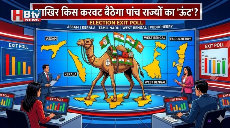 पांच राज्यों में विधानसभा के लिए मतदान खत्म, एग्जिट पोल में बंगाल में तख्ता पलट की संभावना, असम में फिर से एनडीए