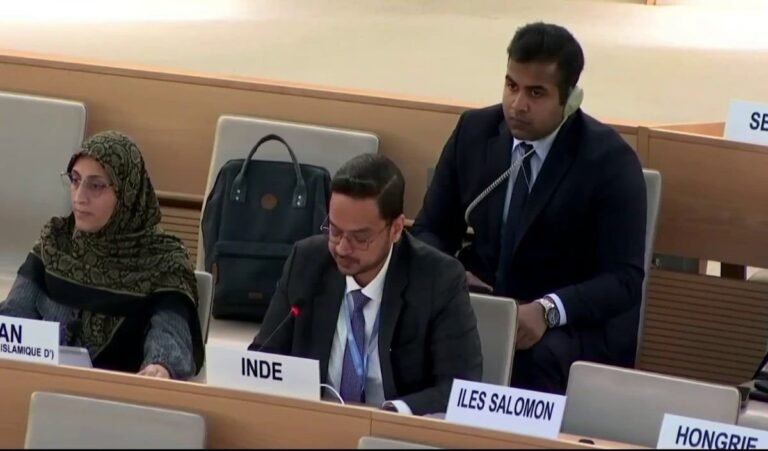 संयुक्त राष्ट्र मानवाधिकार परिषद में भारत का पाकिस्तान पर करारा हमला, स्विट्जरलैंड को भी फटकार