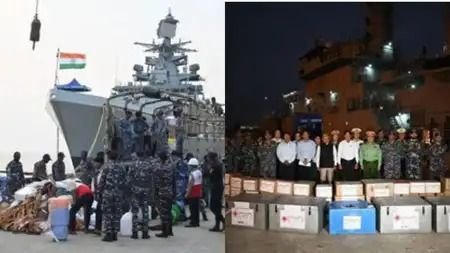  म्यांमार ; भारत का 'ऑपरेशन ब्रह्मा', 500 टन से अधिक राहत सामग्री भेजी गई