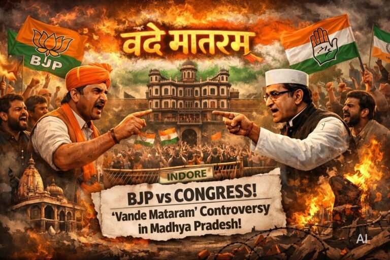 वंदे मातरम विवाद की धीरे-धीरे खुल रही पोल, भाजपा-कांग्रेस की मिलीजुली कुश्ती हो रही उजागर, जनता पूछ रही इंदौर में और कोई मुद्दा नहीं बचा क्या?
