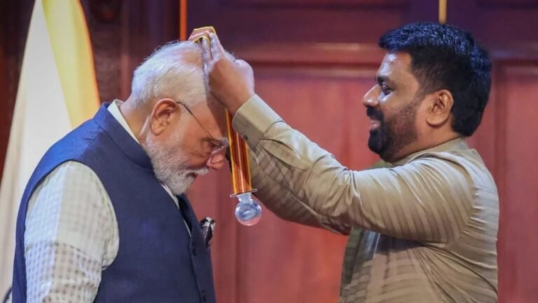श्रीलंका में पीएम मोदी को मिला मित्र विभूषण सम्मान, श्रीलंका के राष्ट्रपति दिसानायके ने पहनाया मेडल