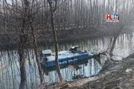 श्रीनगर में बड़ा हादसा: नहर में गिरी सीआरपीएफ की बंकर गाड़ी, 7 जवान घायल