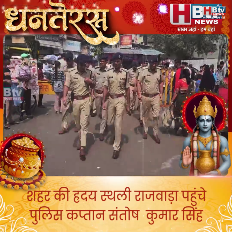INDORE–शहर की ह्रदय स्थली राजवाड़ा पहुंचे पुलिस कप्तान संतोष कुमार सिंह, फुटपाथ से की खरीदी...