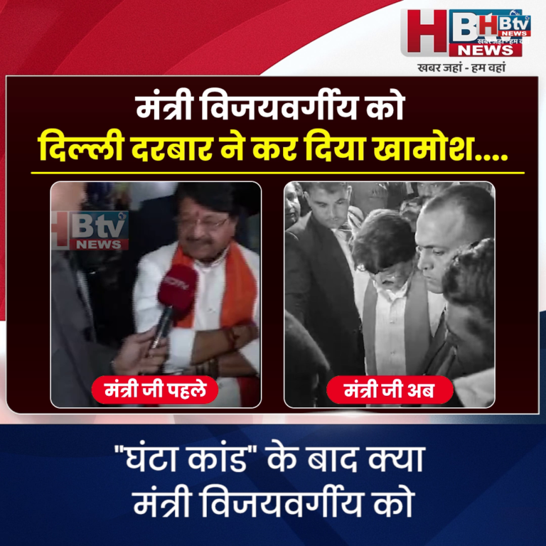 INDORE–"घंटा कांड" के बाद क्या मंत्री विजयवर्गीय को दिल्ली दरबार ने कर दिया खामोश....
