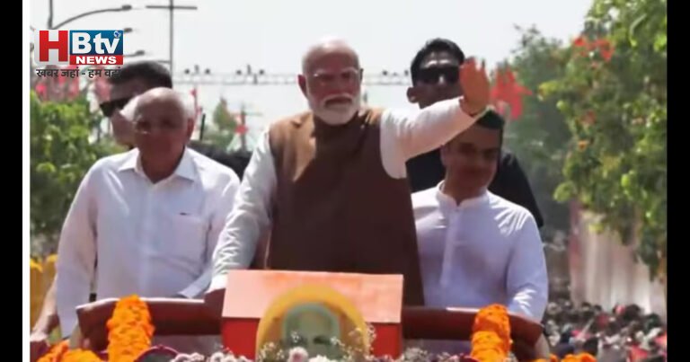 गिर सोमनाथ में प्रधानमंत्री मोदी का भव्य स्वागत, रोड शो के बाद सरदार पटेल को दी श्रद्धांजलि