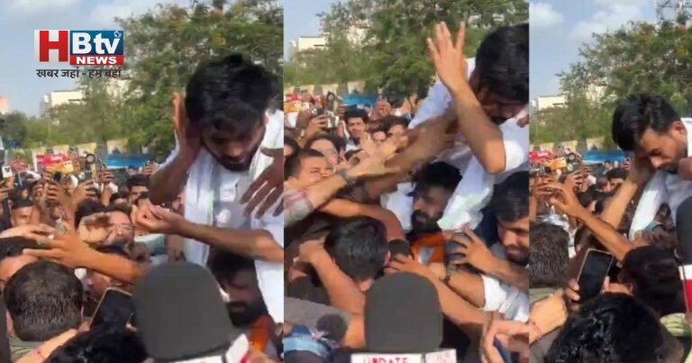 जयपुर में कॉकरोच जनता पार्टी के संस्थापक अभिजीत दीपके को मारा थप्पड़, प्रदर्शन के दौरान जमकर हंगामा
