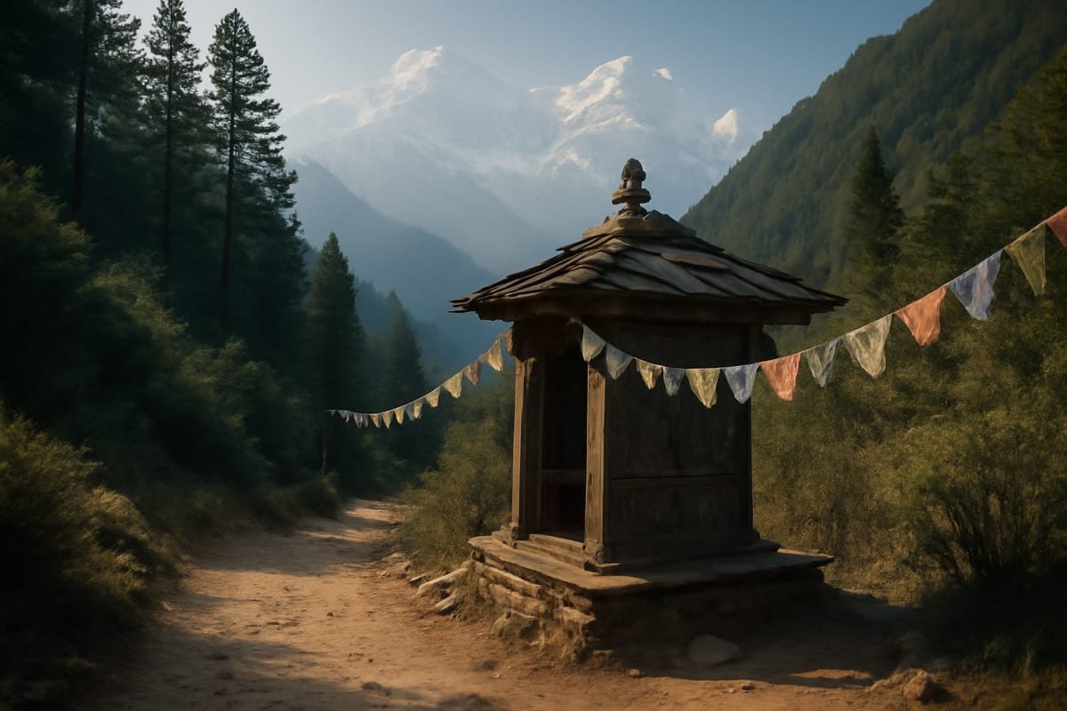 नेपाल आपदा: भोपाल के 29 लोग लापता, अंतिम कॉल में भावुक संदेश 1 नेपाल के हिमालय में एक शांतिपूर्ण तीर्थ स्थल का दृश्य