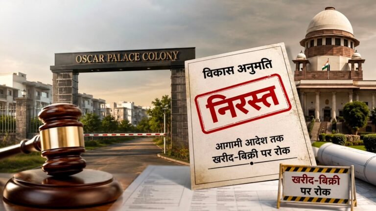 ऑस्कर पैलेस कॉलोनी की विकास अनुमति रद्द, भूखंडों की खरीद-बिक्री पर रोक लगी