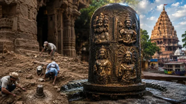 विदिशा में गुप्तकालीन चतुर्मुखी शिवलिंग