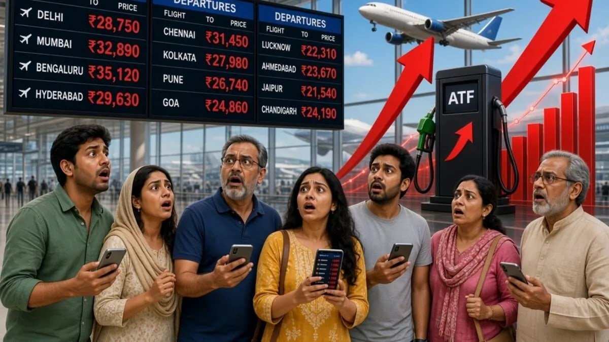 ATF की कीमतों में 5.46% की वृद्धि, हवाई किराए में बढ़ोतरी संभव 1 विमान ईंधन की कीमत में वृद्धि का असर