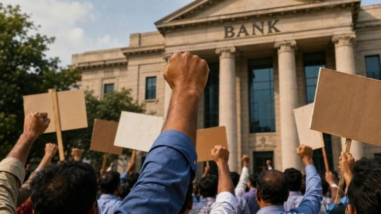 बैंक यूनियनों की हड़ताल पर सेवाएं प्रभावित