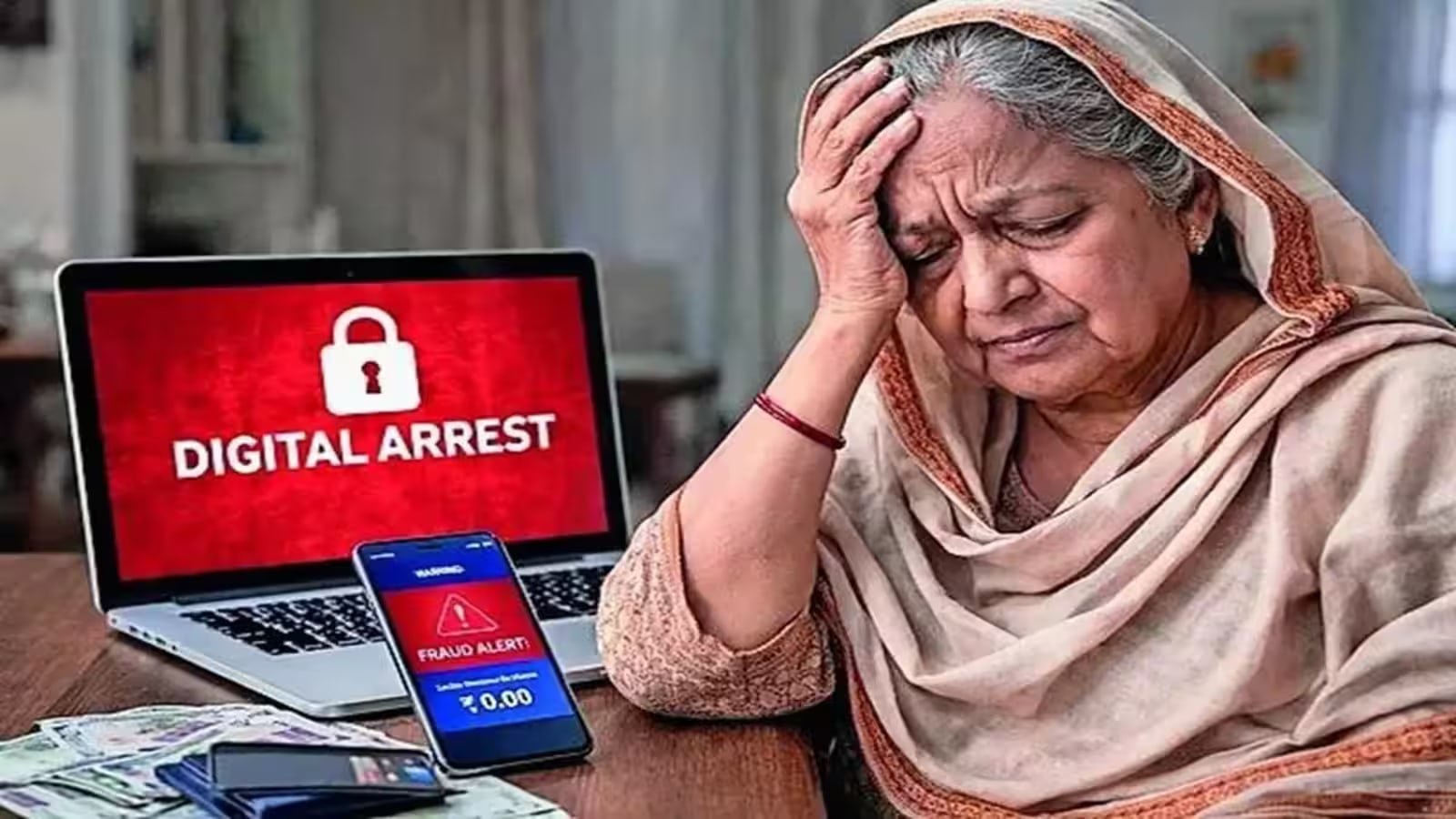 वसंत कुंज में 75 वर्षीय बुजुर्ग महिला से डिजिटल अरेस्ट ठगी का मामला