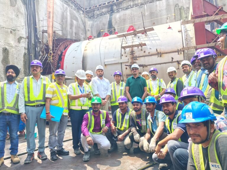 इंदौर मेट्रो के लिए TBM नर्मदा मशीन का भूमिगत टनल निर्माण