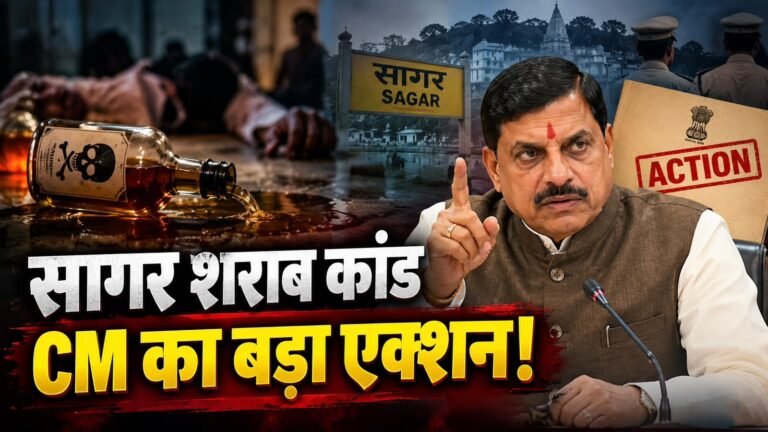 सागर शराब कांड पर कार्रवाई की तस्वीर