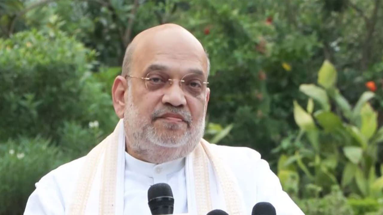अमित शाह राहुल गांधी पर तंज कसते हुए