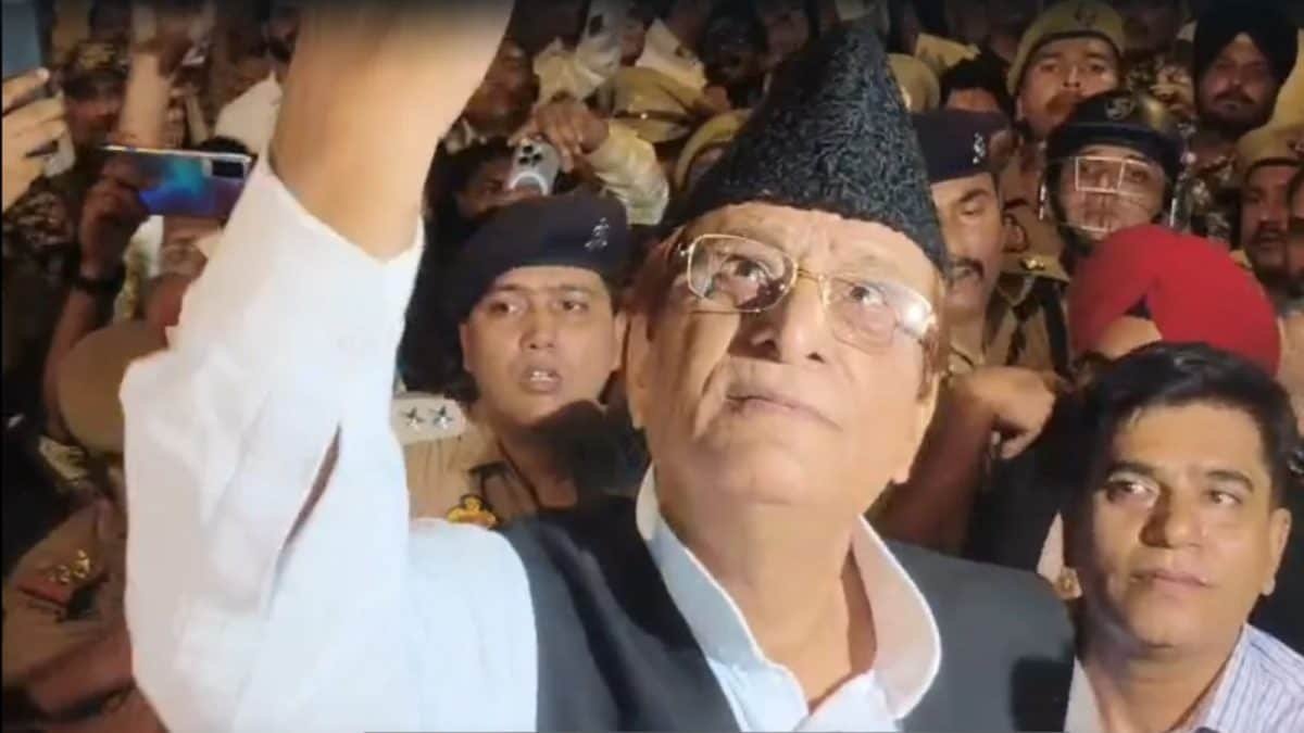 रामपुर में आजम खान गिरफ्तारी की घटना का दृश्य