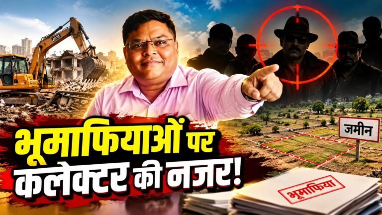 अयोध्यापुरी जमीन विवाद से जुड़ी सरकारी कार्रवाई का दृश्य