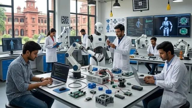 IIT BHU में स्कूल ऑफ फिजिकल AI के तहत विकसित होती रोबोट मशीनें