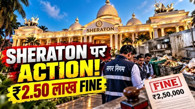 Sheraton Hotel में गंदगी और नगर निगम की कार्रवाई
