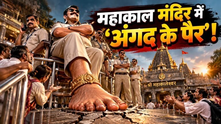 महाकालेश्वर मंदिर परिसर का दृश्य