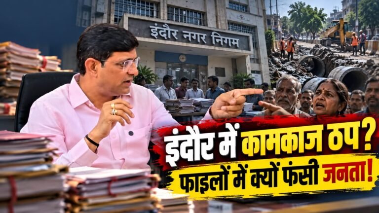 महापौर पुष्यमित्र भार्गव का औचक निरीक्षण करते हुए फोटो