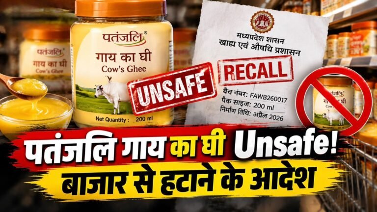 पतंजलि गाय के घी का असुरक्षित बैच वापस लेने का आदेश