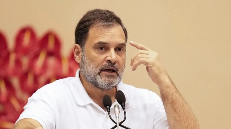 राहुल गांधी राष्ट्रपति से वोट चोरी के मुद्दे पर बातचीत करते हुए