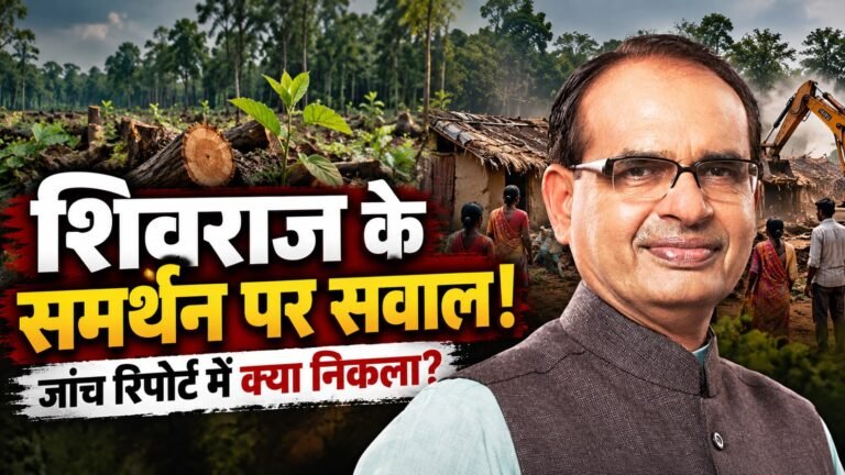 शिवराज सिंह चौहान सीहोर वन भूमि विवाद में मीडिया से बात करते हुए